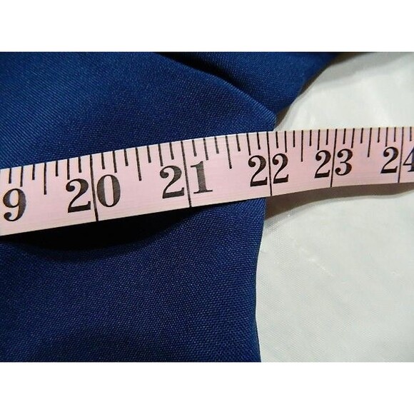 Blair Blazer Jacket Womens Size 12 Short Sleeve 1 Button Blue Pockets Classic - Picture 7 of 10